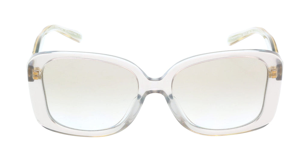 Coach 0HC8334U 568111 Transparent Grey Butterfly Full Rim Sunglasses