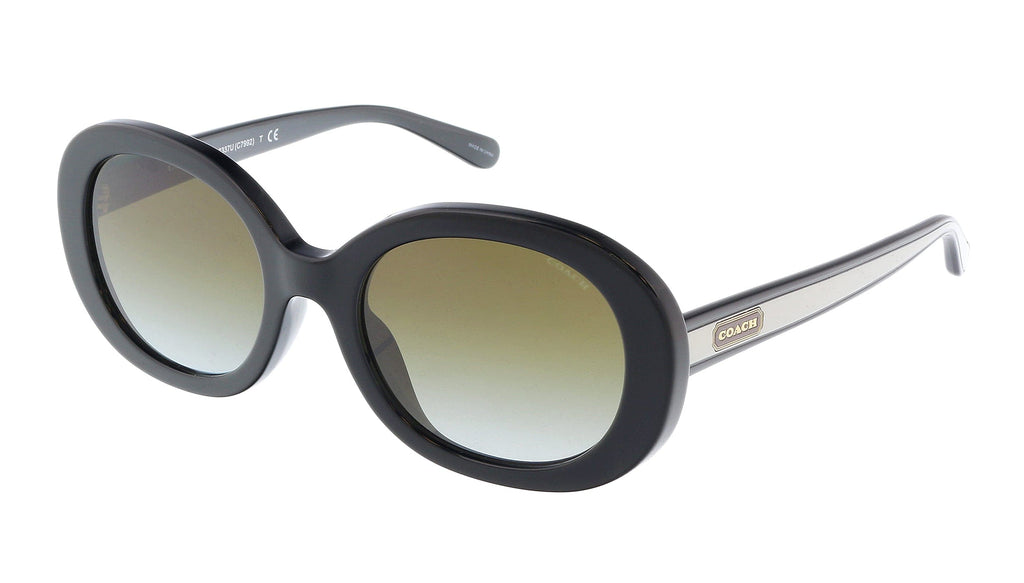 Coach  50027Z Black Oval Full Rim Sunglasses