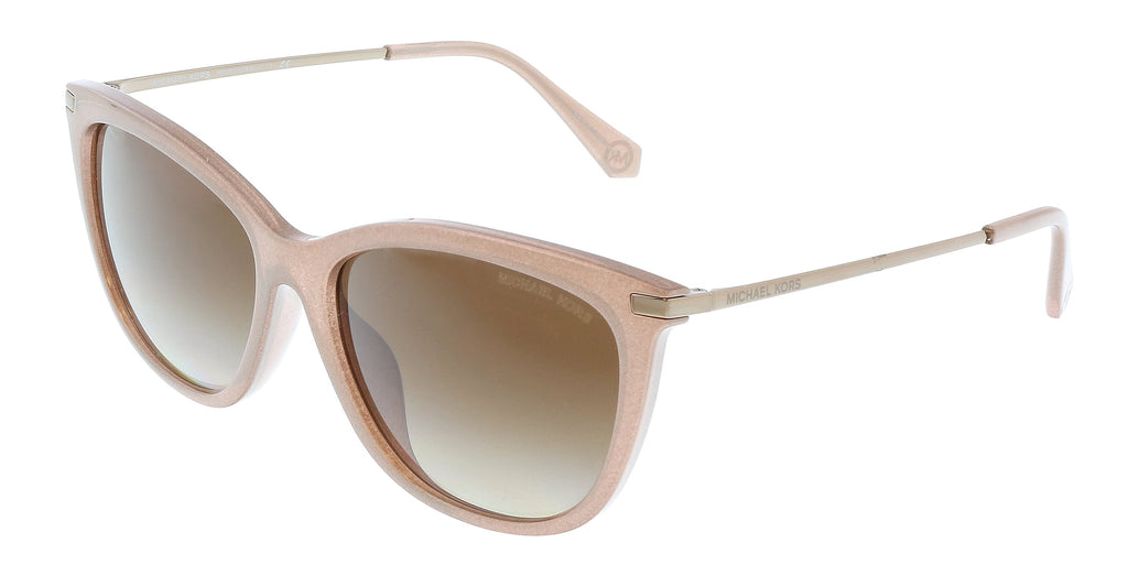 Michael Kors 0MK2150U 390013 Dublin Blush Camel Pearlized Cat Eye Full Rim Sunglasses