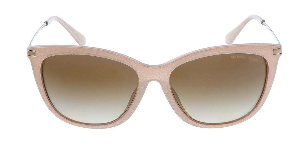 Michael Kors 0MK2150U 390013 Dublin Blush Camel Pearlized Cat Eye Full Rim Sunglasses