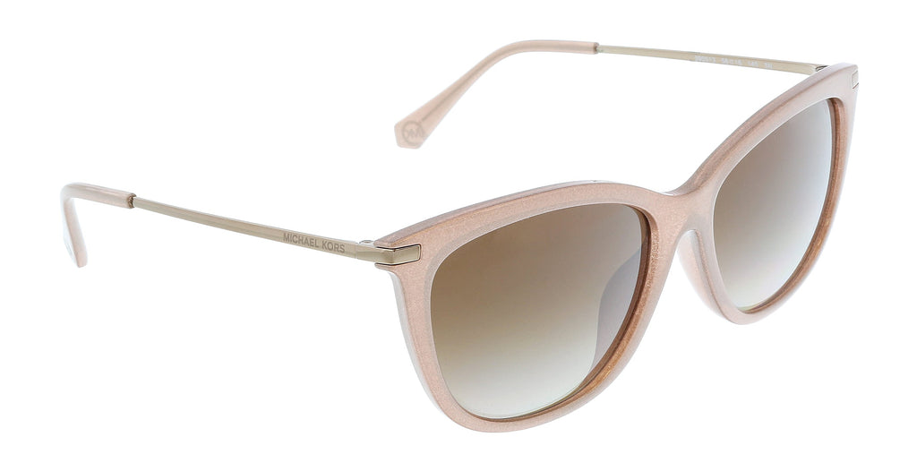 Michael Kors 0MK2150U 390013 Dublin Blush Camel Pearlized Cat Eye Full Rim Sunglasses