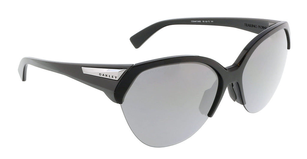 Oakley 0OO9447 944704 Trailing Point Black Round Semi Rimless Sunglasses