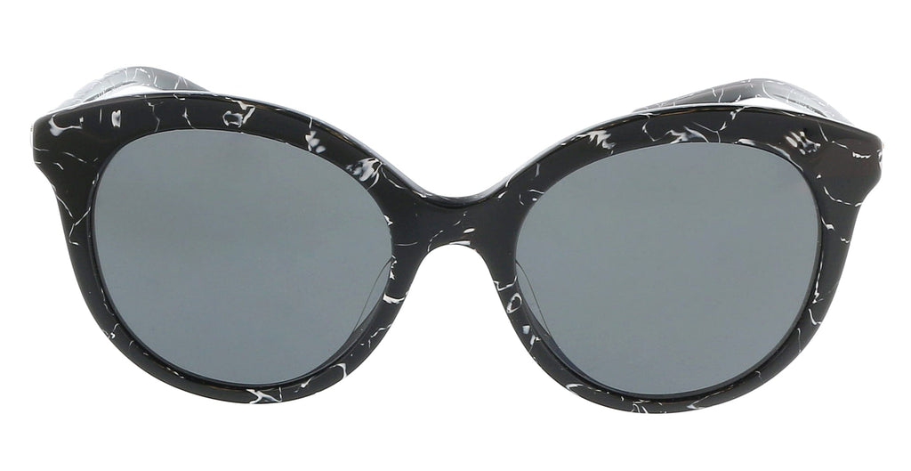 Prada 0PR 02YSF 03Y5S0 Black Marble Round Full Rim Sunglasses