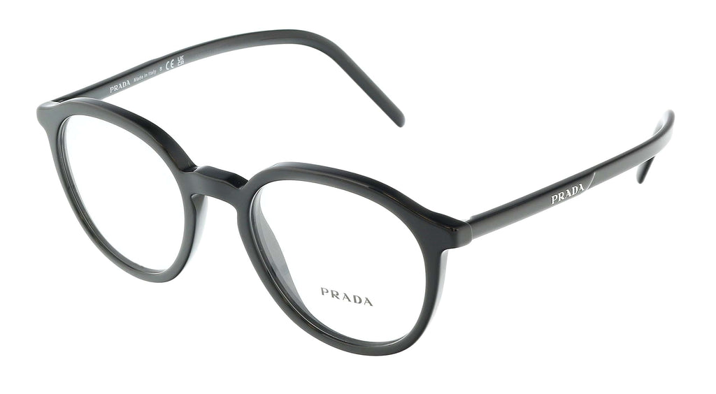 Prada  1AB1O1 Black Round Full Rim Optical Frames