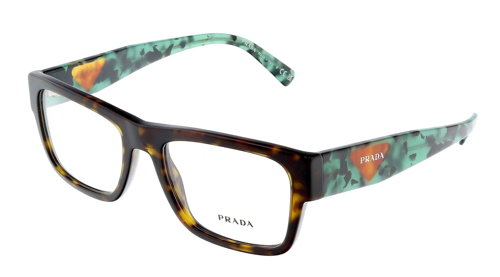 Prada  23B1O1 Havana Rectangular Full Rim  Optical Frames