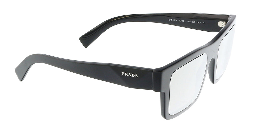 Prada 0PR 19WS 1AB2B0 Black Rectangular Full Rim Sunglasses