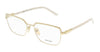 Prada  ZVN1O1 Gold Palladium Rectangular Full Rim Optical Frames