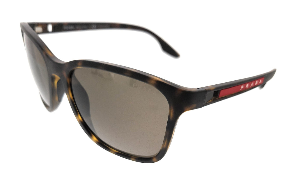 Prada Linea Rossa  58106H Havana Rectangular Full Rim Sunglasses