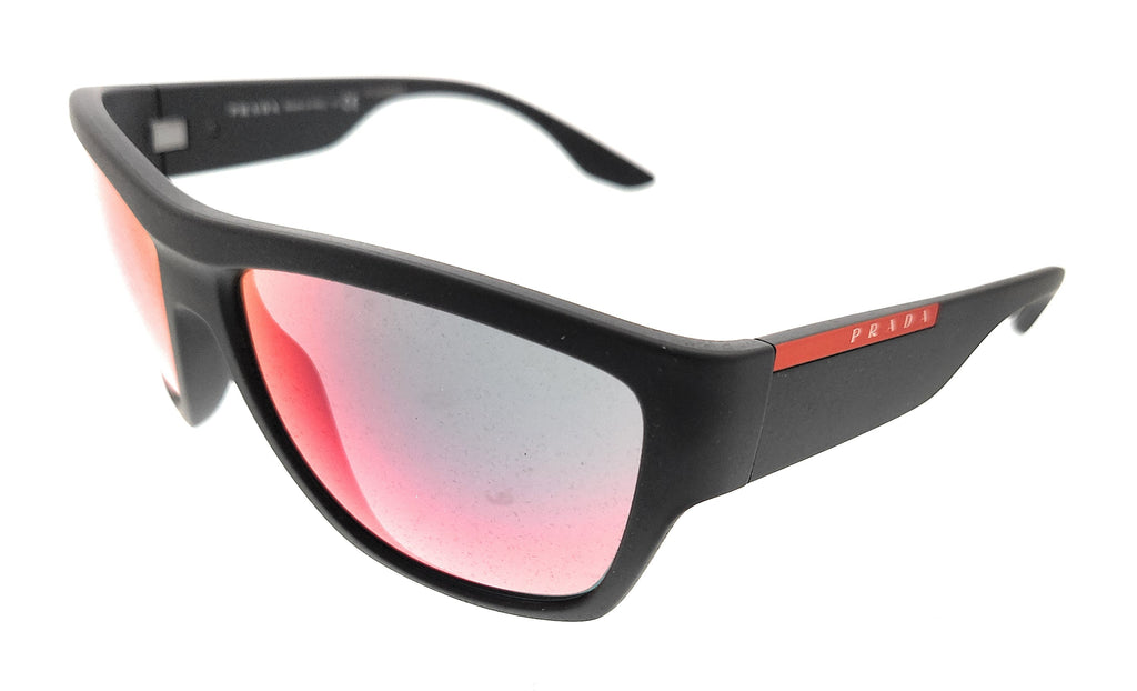 Prada Linea Rossa  DG008F Rubber Black Rectangular Full Rim Sunglasses