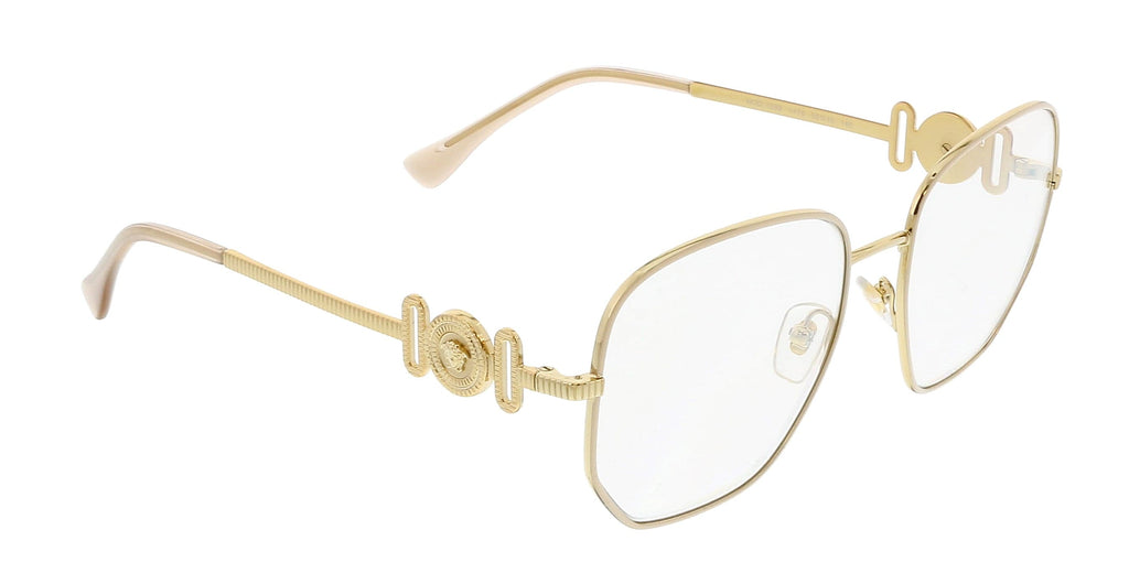 Versace 0VE1283 1476 Pale Gold Square Full Rim Optical Frames