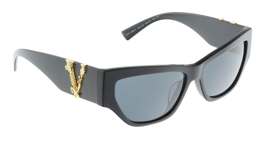 Versace 0VE4383F GB1/87 Black Cateye Full Rim Sunglasses