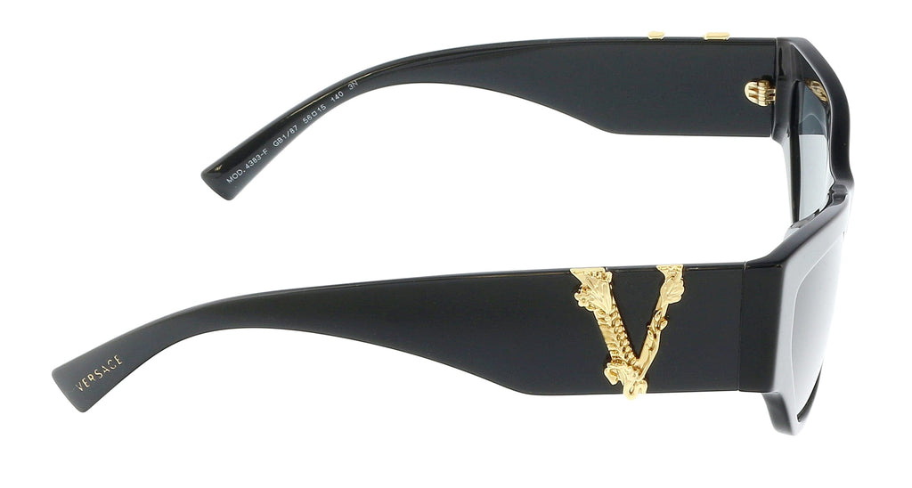 Versace 0VE4383F GB1/87 Black Cateye Full Rim Sunglasses