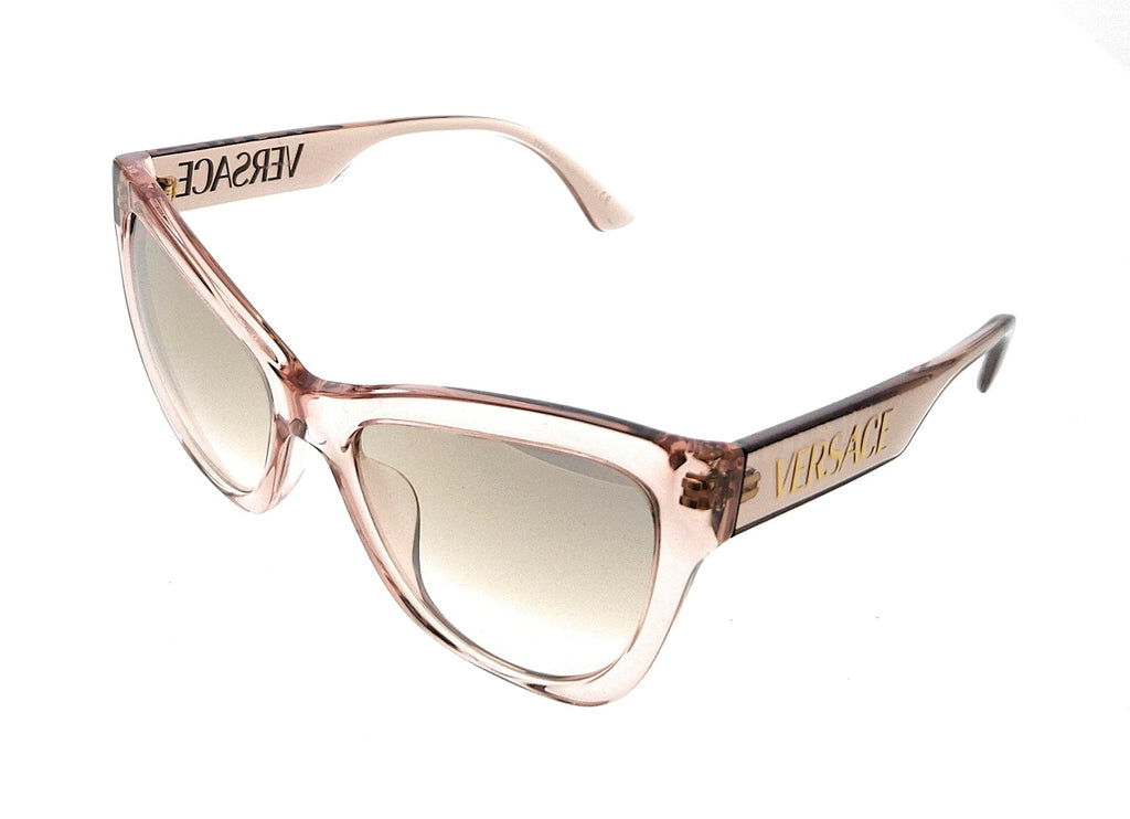 Versace  53394E Transparent Pink Cateye Full Rim Sunglasses