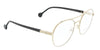 SALVATORE FERRAGAMO Round Eyeglasses SF2174 733 Gold/Black 55mm 2174