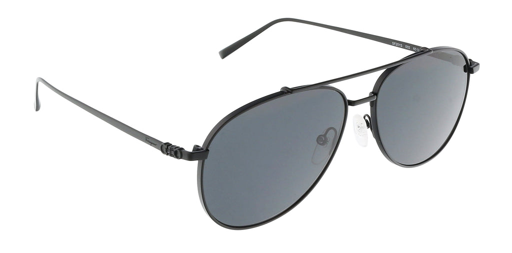 Salvatore Ferragamo SF201S 002 Aviator Full Rim Sunglasses