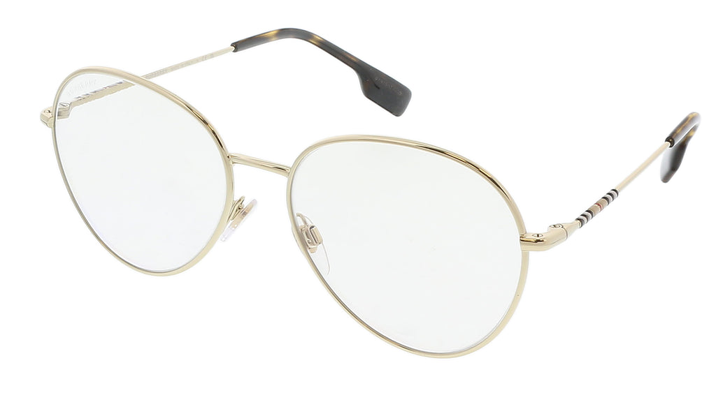 Burberry  Pilot Blue Ligh Block Light Gold Optical Frames