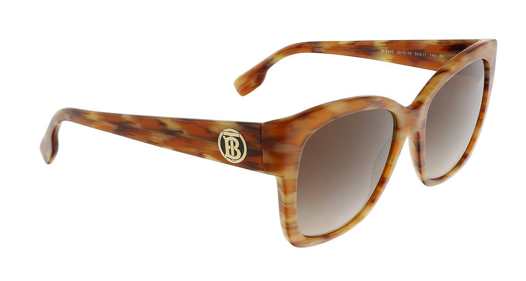 Burberry 0BE4345 391513 Ruth Square Full Rim Brown Sunglasses