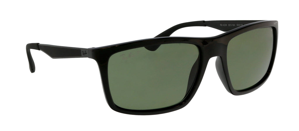 Ray-Ban 0RB4228 601/9A Rectangular Polarized Black Sunglasses