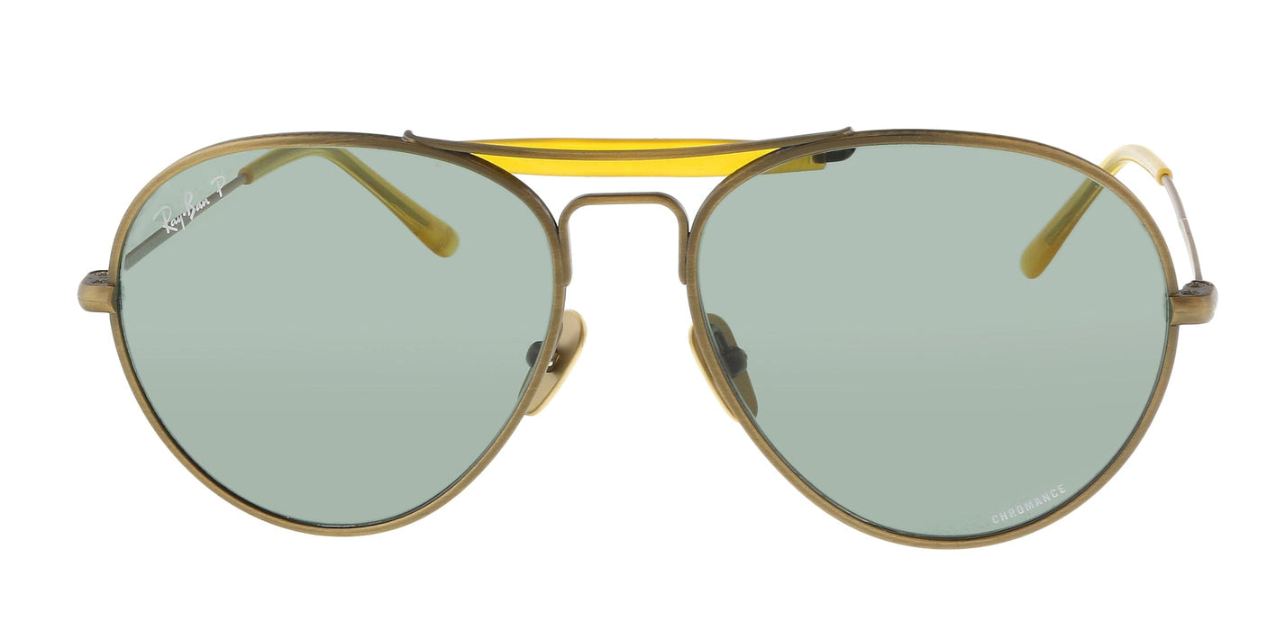 Ray-Ban 0RB8063 9207P1 Aviator Titanium Gold Polarized Sunglasses