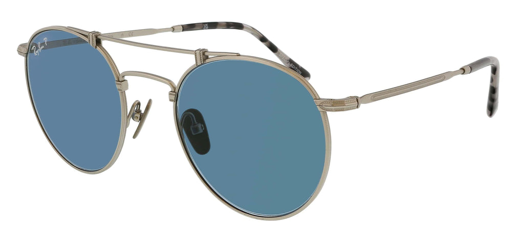 Ray-Ban  Aviator Titanium Silver Polarized Sunglasses