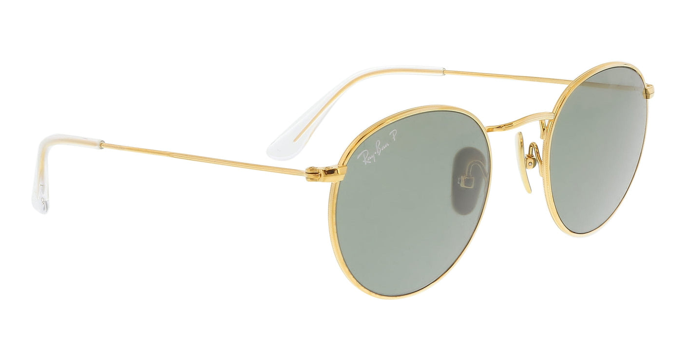 Ray-Ban 0RB8247 921658 Round Titanium Gold Polarized Sunglasses