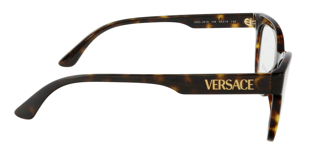 Versace 0VE3315 108 Cateye Full Rim Transparent Pink Optical Frames