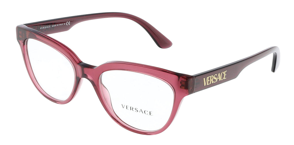 Versace  Cateye Full Rim Transparent Red Optical Frames