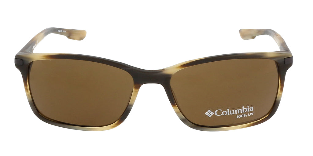 COLUMBIA  C548S NORTHBOUNDER 213 Matte Brown Horn/Brown Rectangle Sports Sunglasses