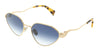 Lanvin  Full Rim Gold / Gradient Blue Cat Eye  Sunglasses