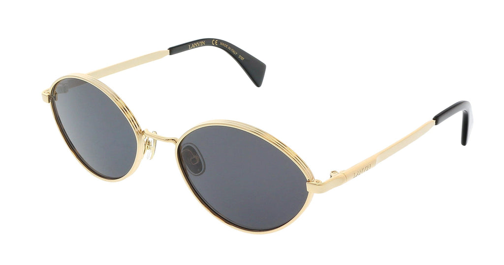 Lanvin  Full Rim Gold / Grey Oval  Sunglasses