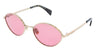 Lanvin  Full Rim Rose Gold / Rose Oval  Sunglasses