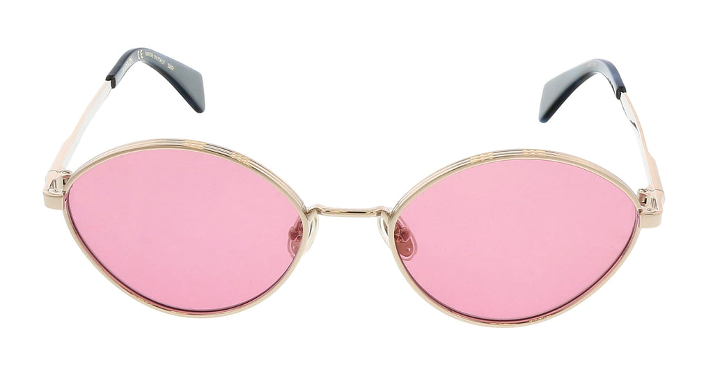 Lanvin LNV116S 724 Full Rim Rose Gold / Rose Oval  Sunglasses