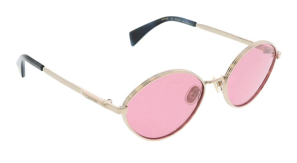 Lanvin LNV116S 724 Full Rim Rose Gold / Rose Oval  Sunglasses