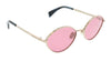 Lanvin LNV116S 724 Full Rim Rose Gold / Rose Oval  Sunglasses