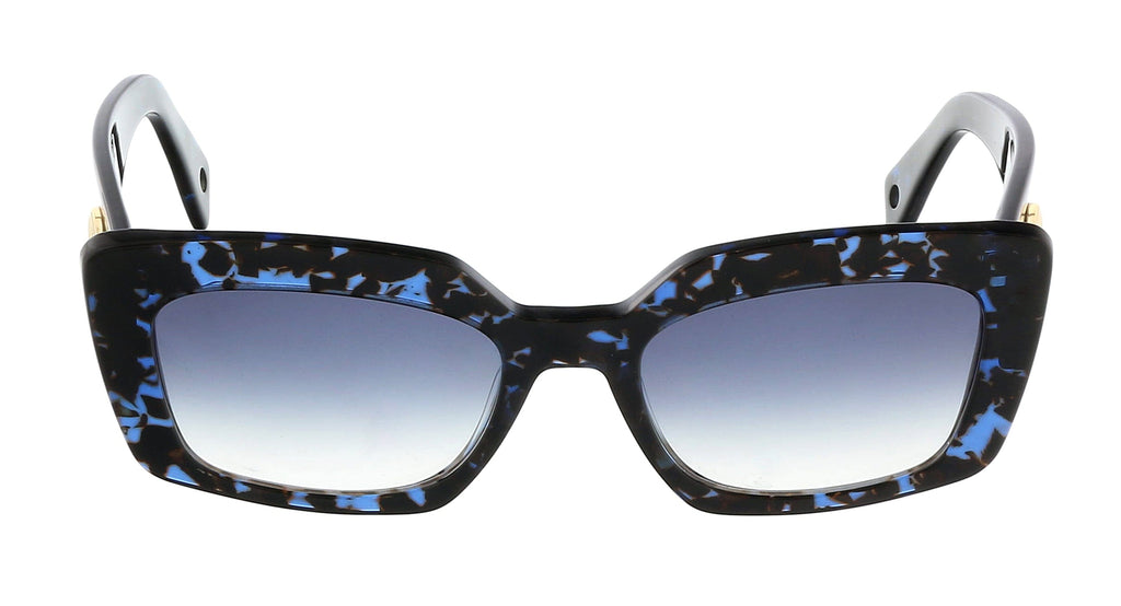 Lanvin LNV615S 425 Full Rim Blue Havana Modified Rectangle  Sunglasses