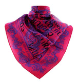 Versace Jeans Couture Hot Pink/Violet Signature Baroque Print Square Scarf