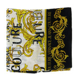 Versace Jeans Couture White/Gold Signature Baroque Print Medium Square Scarf