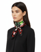 Versace Jeans Couture Black/Multi Signature Rosy Print Medium Square Scarf