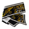 Versace Jeans Couture Black/Gold Signature Baroque Print Slim Scarf