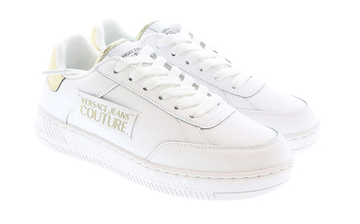 Versace Jeans Couture Womens Low Top Signature White/Gold Sneakers-