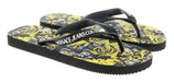 Versace Jeans Couture Womens Black/Gold Signature Sole Fashion Flip Flop-EU35