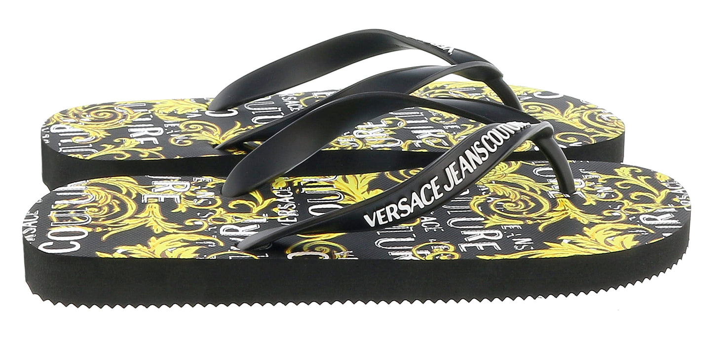 Versace Jeans Couture Womens Black/Gold Signature Sole Fashion -