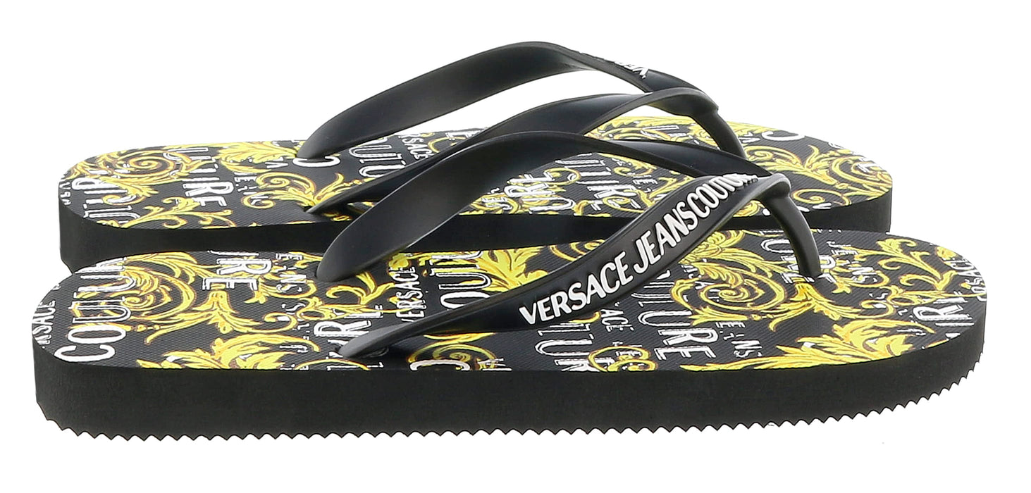 Versace Jeans Couture Womens Black/Gold Signature Sole Fashion -