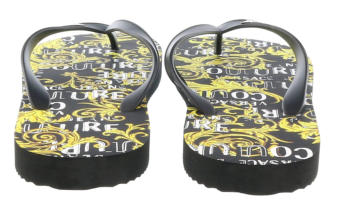 Versace Jeans Couture Womens Black/Gold Signature Sole Fashion -