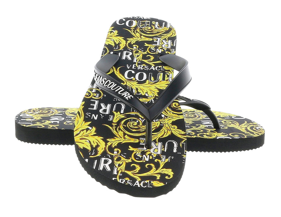 Versace Jeans Couture Womens Black/Gold Signature Sole Fashion -
