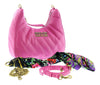 Versace Jeans Couture Hot Pink Medium Scarf Embellished Quilted Hobo Bag