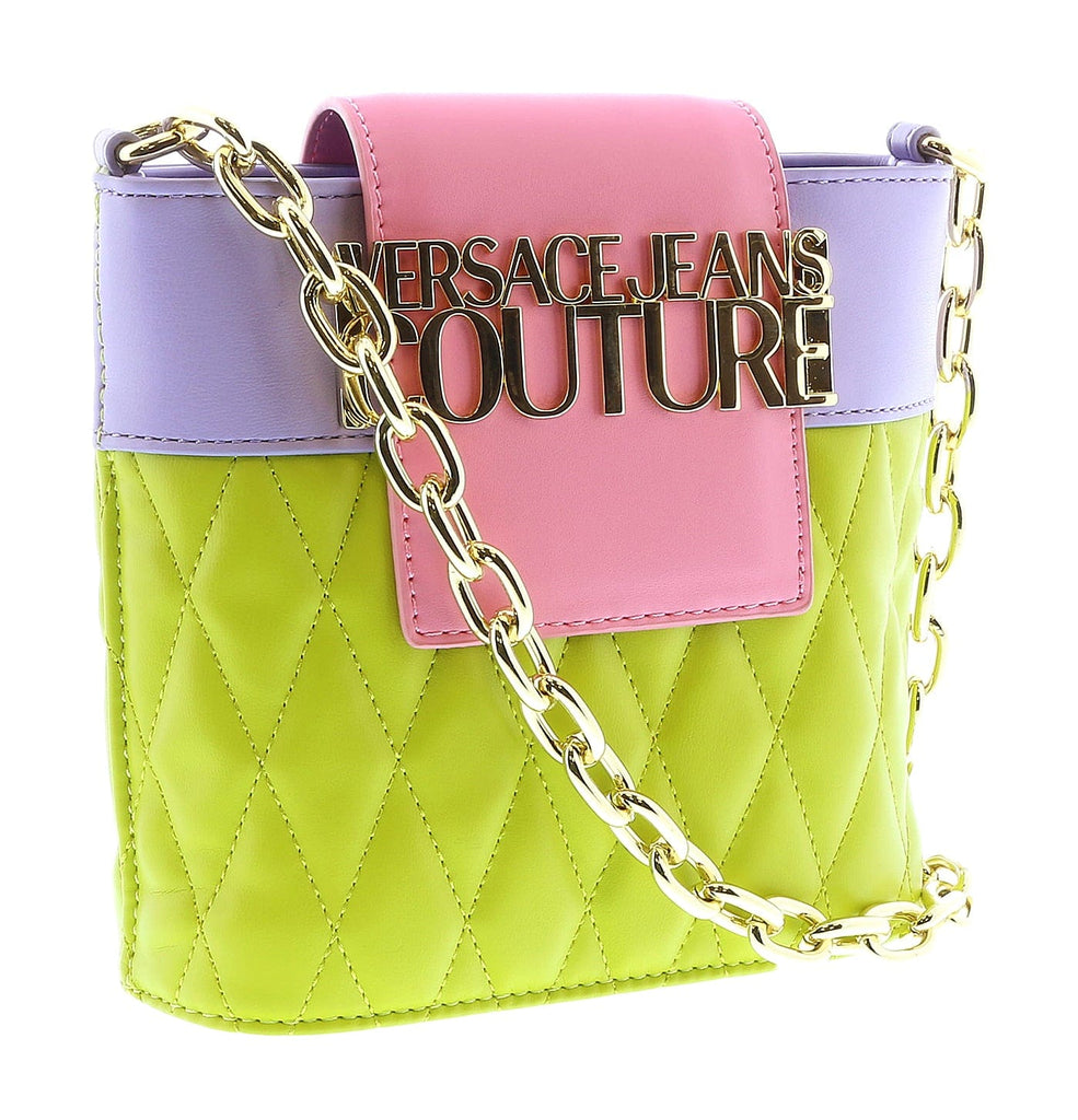 Versace Jeans Couture Citrus/Lilac Small  Structured Bucket bag