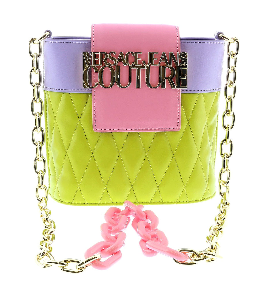 Versace Jeans Couture Citrus/Lilac Small  Structured Bucket bag