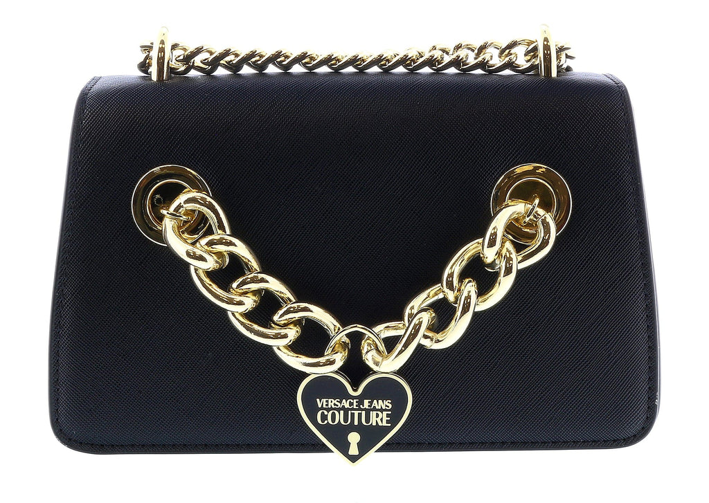Versace Jeans Couture Black Small  Charm Link Crossbody bag