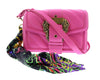 Versace Jeans Couture Hot Pink Medium Baroque Buckle Shoulder bag